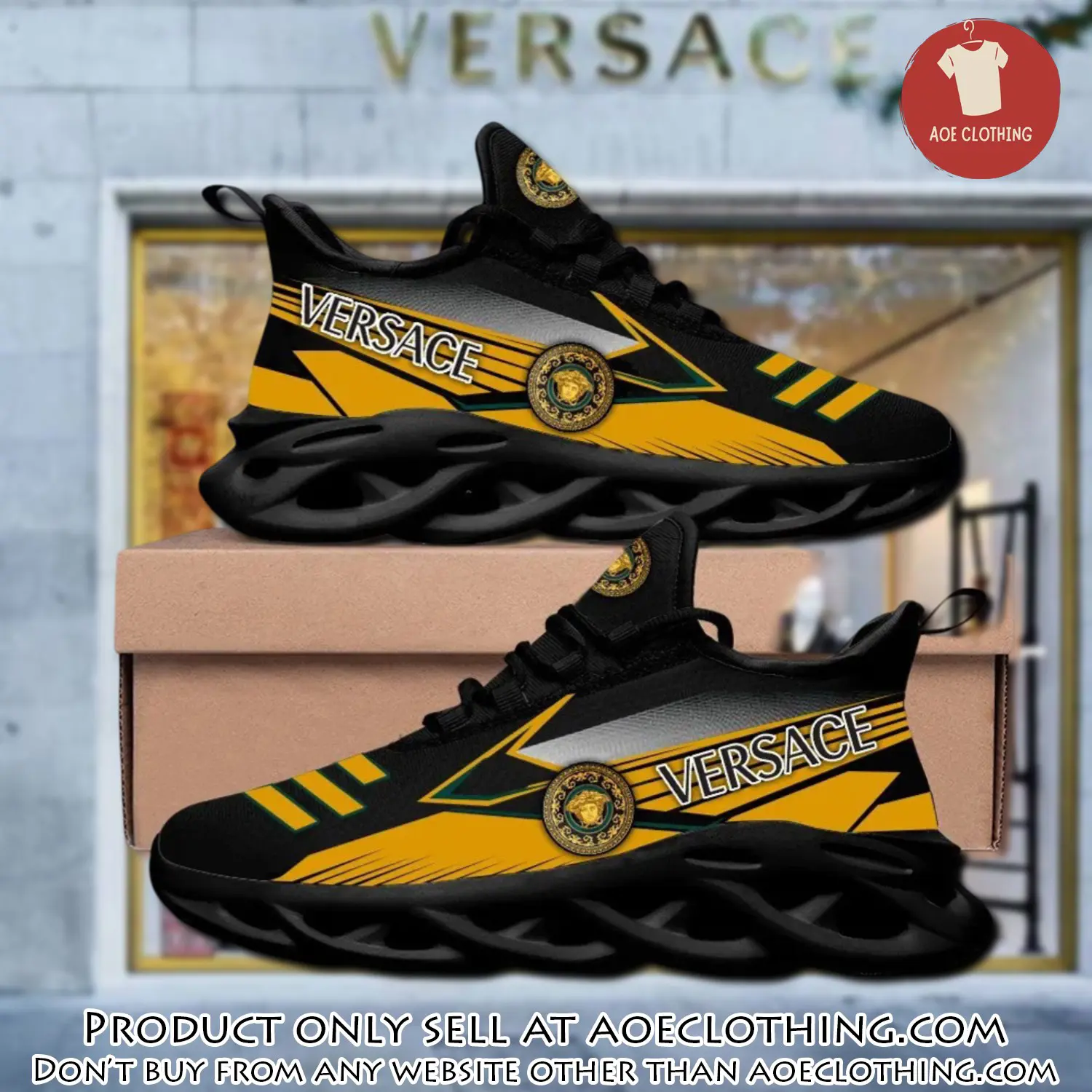 Gianni versace black premium max soul shoes luxury brand gifts for men women aoe1505918